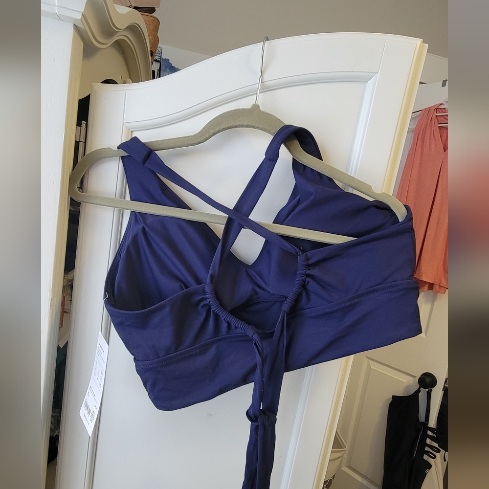 Athleta Navy Blue Swim Top NWT